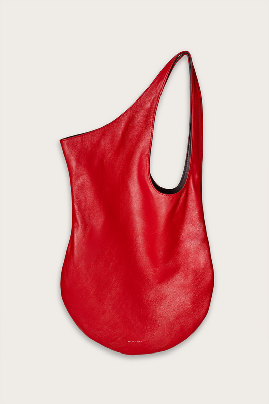 REVERSIBLE PETAL TOTE in scarlet & oxblood